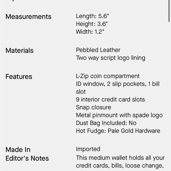 NWT: Kate Spade Lena Medium Bifold Wallet - Tutu Pink - Picture 6 of 6